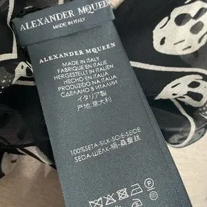 スカーフ Alexander Mcqueen Herringbone Logo Scarf - Wool - Ivory NWT Alexander McQueen $550 Large Wool-Silk Scark Scarf